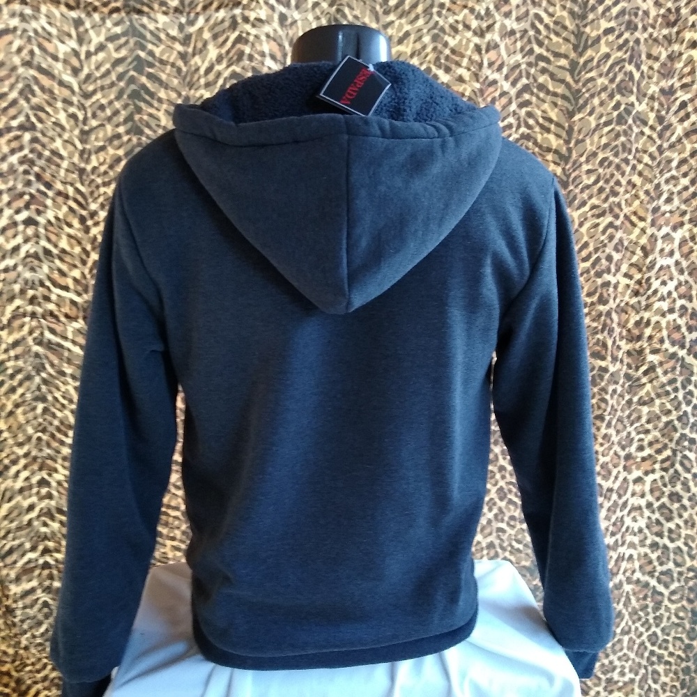 Men's Sherpa lined zip up hoodies. Size 2x - Picture 4 of 4